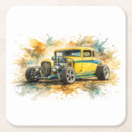 Amerikaanse Muscle Cars Papier Coasters Kartonnen Onderzetters