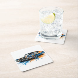 Amerikaanse Muscle Cars Papier Coasters Kartonnen Onderzetters