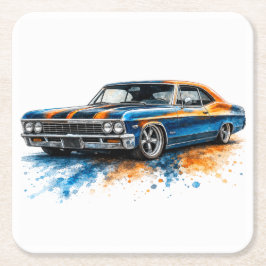 Amerikaanse Muscle Cars Papier Coasters Kartonnen Onderzetters