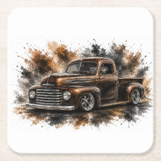 Amerikaanse Muscle Cars Papier Coasters Kartonnen Onderzetters