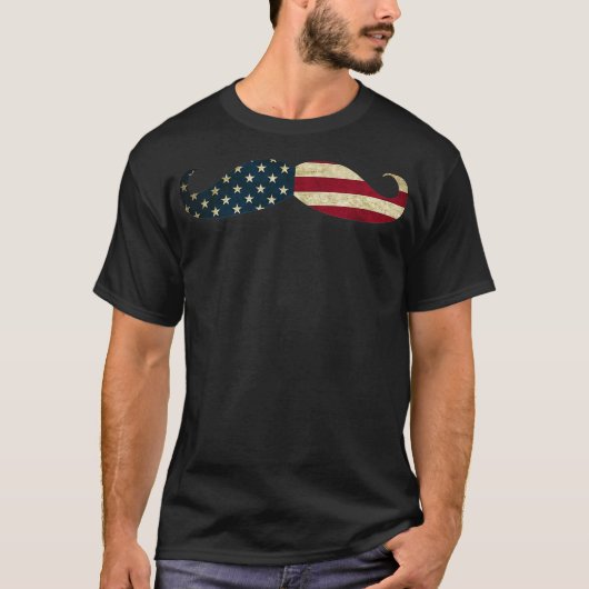 Amerikaanse Mustache vlag op 4 juli Cool Pullover (Voorkant)