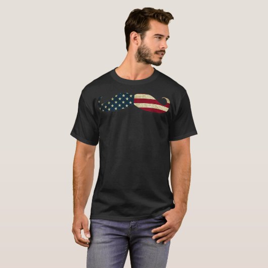 Amerikaanse Mustache vlag op 4 juli Cool Pullover (Voorkant volledig)