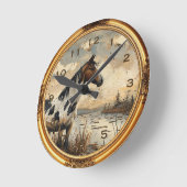 Amerikaanse Mustang Wild Horse Westerne wandklok (Hoek)