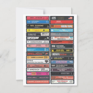 Amerikaanse muziek - USA Anthems Cassette Print Briefkaart