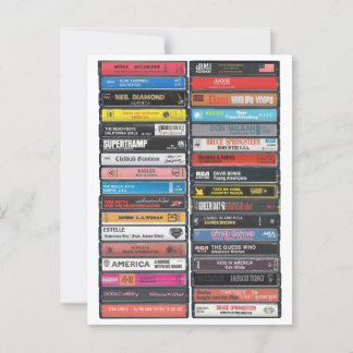 Amerikaanse muziek - USA Anthems Cassette Print Briefkaart