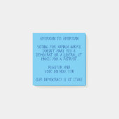 Amerikaanse naar Amerikaanse stem Post-It Notes (Voorkant)