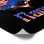 Amerikaanse nanny hart vlinders patriottisch 4e va poster (Hoek)