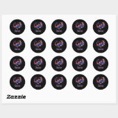 Amerikaanse nanny hart vlinders patriottisch 4e va ronde sticker (Vel)