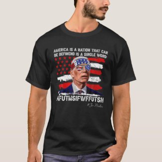 Amerikaanse natie gedefinieerd in één woord breidf t-shirt