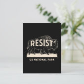 Amerikaanse National Park Resist Service Bison Buf Feestdagenkaart (Staand voorkant)