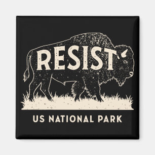 Amerikaanse National Park Resist Service Bison Buf Magneet