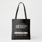 Amerikaanse National Park Resist Service Bison Buf Tote Bag (Voorkant)