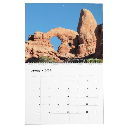 Amerikaanse National Parks Calendar Kalender (Jan 2026)
