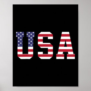 Amerikaanse Nationale Amerikaanse Vlag 4 Juli Voor Poster