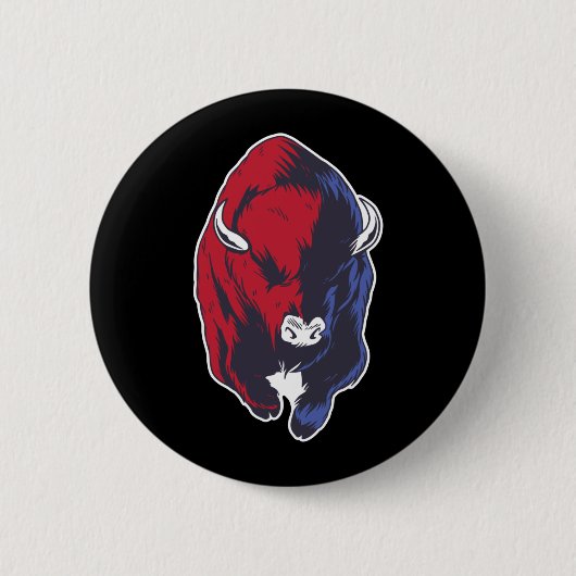 Amerikaanse Nationale Bizon Ronde Button 5,7 Cm (Voorkant)