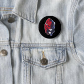 Amerikaanse Nationale Bizon Ronde Button 5,7 Cm (In situ)