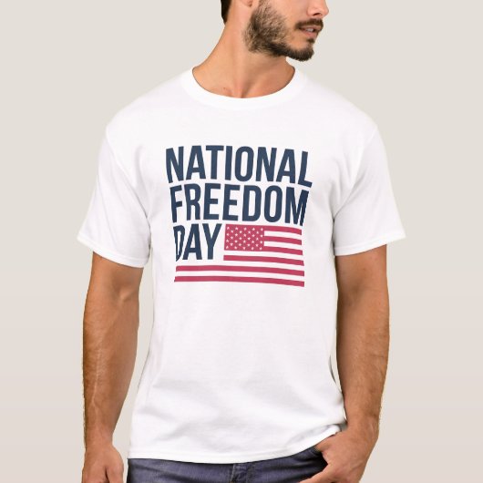 Amerikaanse Nationale Dag van de Vrijheid T-shirt  (Voorkant)