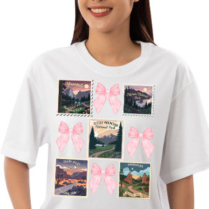 Amerikaanse Nationale Parken Coquette Stamp Tri-Blend Shirt