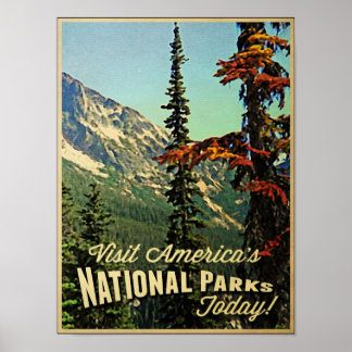 Amerikaanse nationale parken poster