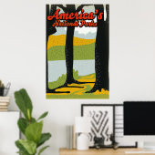 Amerikaanse nationale parken poster (Thuiskantoor)