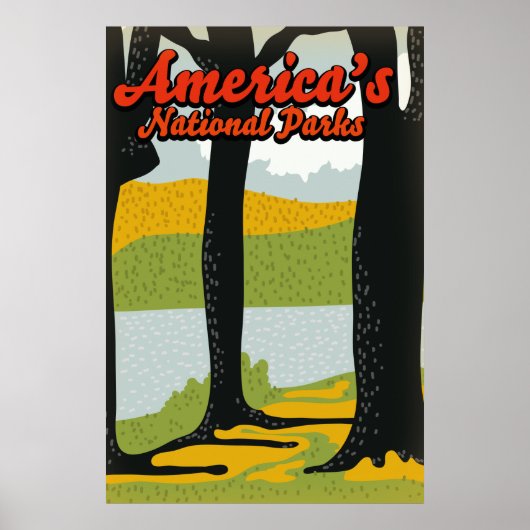 Amerikaanse nationale parken poster (Voorkant)