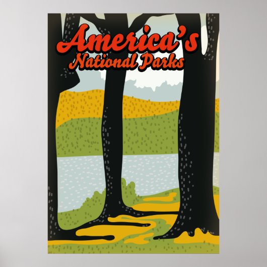 Amerikaanse nationale parken poster (Voorkant)