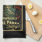 Amerikaanse nationale parken theedoek (Quarter Fold)