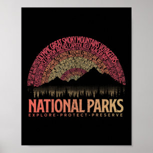 Amerikaanse Nationale Parken Verkennen Beschermen Poster