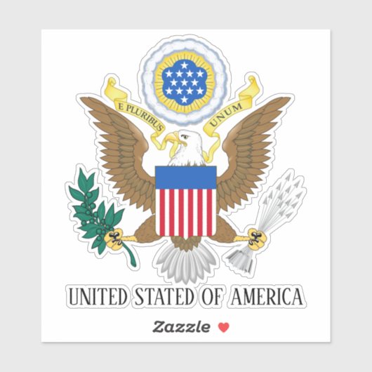 Amerikaanse nationale wapenschild sticker (Vel)