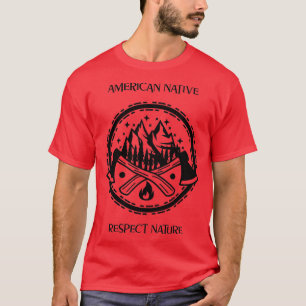 Amerikaanse natuur van respect voor het moederland t-shirt