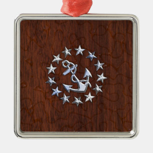 Amerikaanse Nautische jacht vlag nat look Metalen Ornament