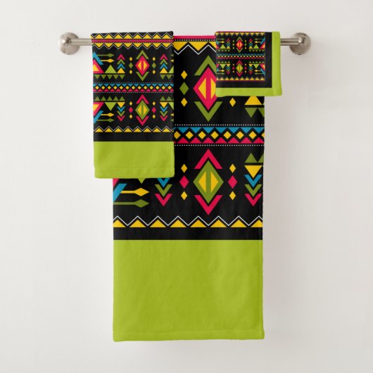 Amerikaanse Navajo Indian Bath Towel Set Bad Handdoek (Insitu)