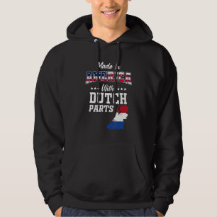Amerikaanse Nederlandse Onderdelen Nederland Kaart Hoodie