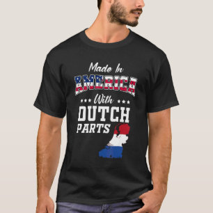 Amerikaanse Nederlandse Onderdelen Nederland Kaart T-shirt