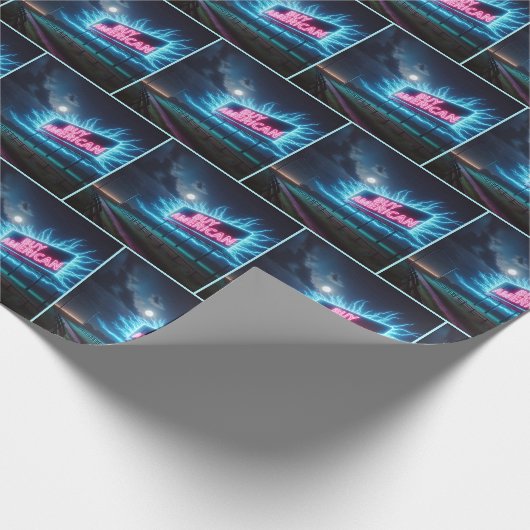 Amerikaanse Neon Billboard kopen Cadeaupapier (Hoek)