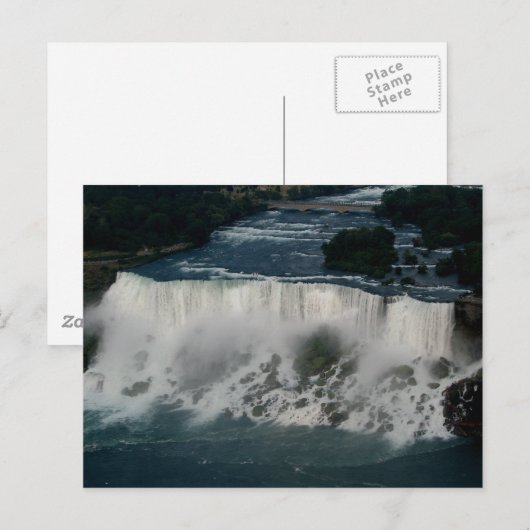 Amerikaanse Niagara-Herfsten: Uitzicht van de luch Briefkaart (Voorkant / Achterkant)