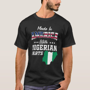 Amerikaanse Nigeriaanse delen Nigeria kaart VS vla T-shirt