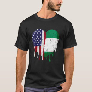 Amerikaanse Nigeriaanse erfgoedmaand Nigeria vlag T-shirt