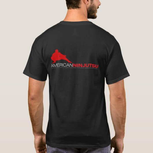 Amerikaanse Ninjutsu-Logo op achterzijde T-shirt (Achterkant)