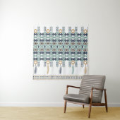 Amerikaanse Noord-Indiase geometrie naadloze rand. Wandkleed (In situ)