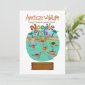 Amerikaanse noordvis feestdagenkaart (Staand voorkant)