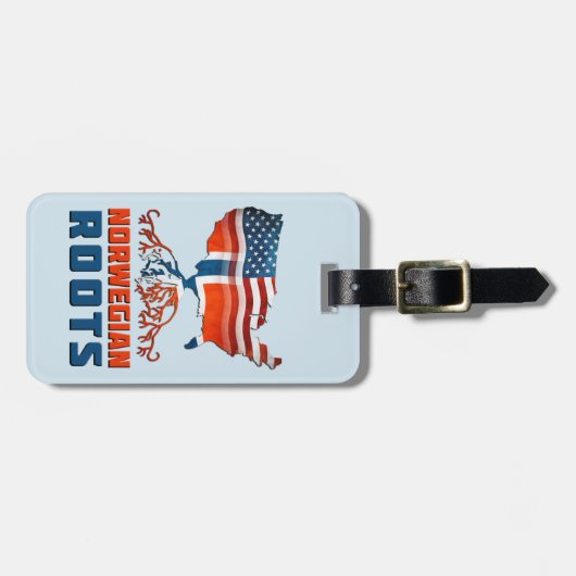 Amerikaanse Noorse Bagagelabel Sjabloon (Voorkant horizontaal)