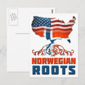 Amerikaanse Noorse wortels Briefkaart (Voorkant / Achterkant)
