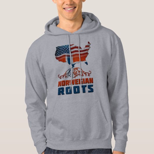 Amerikaanse Noorse wortels Hoodie (Voorkant)