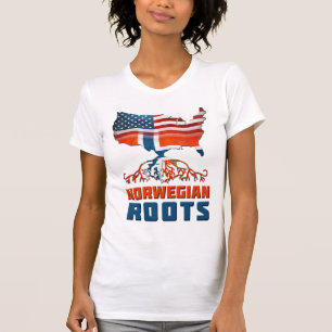 Amerikaanse Noorse wortels T-shirt