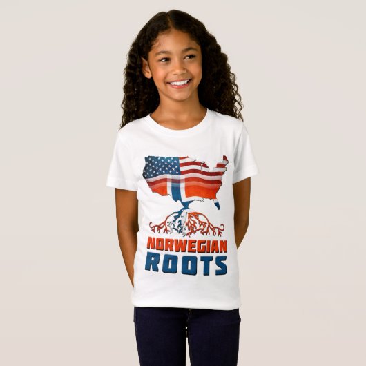 Amerikaanse Noorse wortels T-shirt (Voorkant volledig)