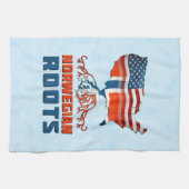 Amerikaanse Noorse wortels Theedoek (Horizontaal)