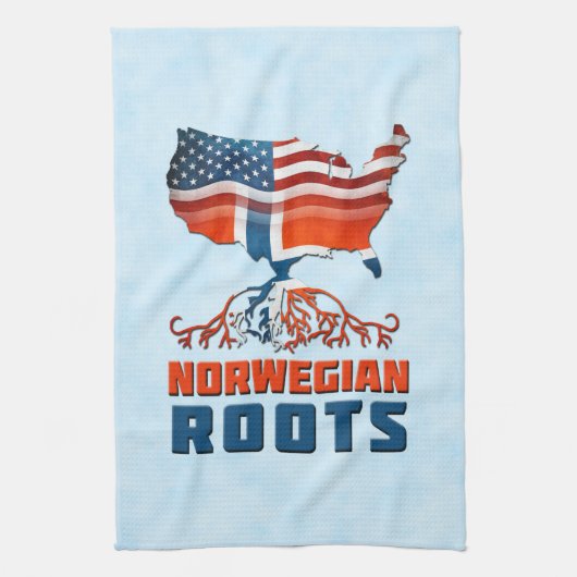 Amerikaanse Noorse wortels Theedoek (Verticaal)