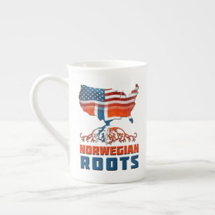 Amerikaanse Norwegian Roots Cup Porselein Kop