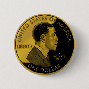 Amerikaanse Obama Coin Button